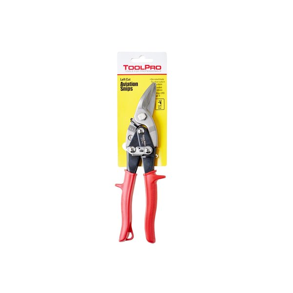 Toolpro Left Cut Aviation Snips with Red Grips TP02161